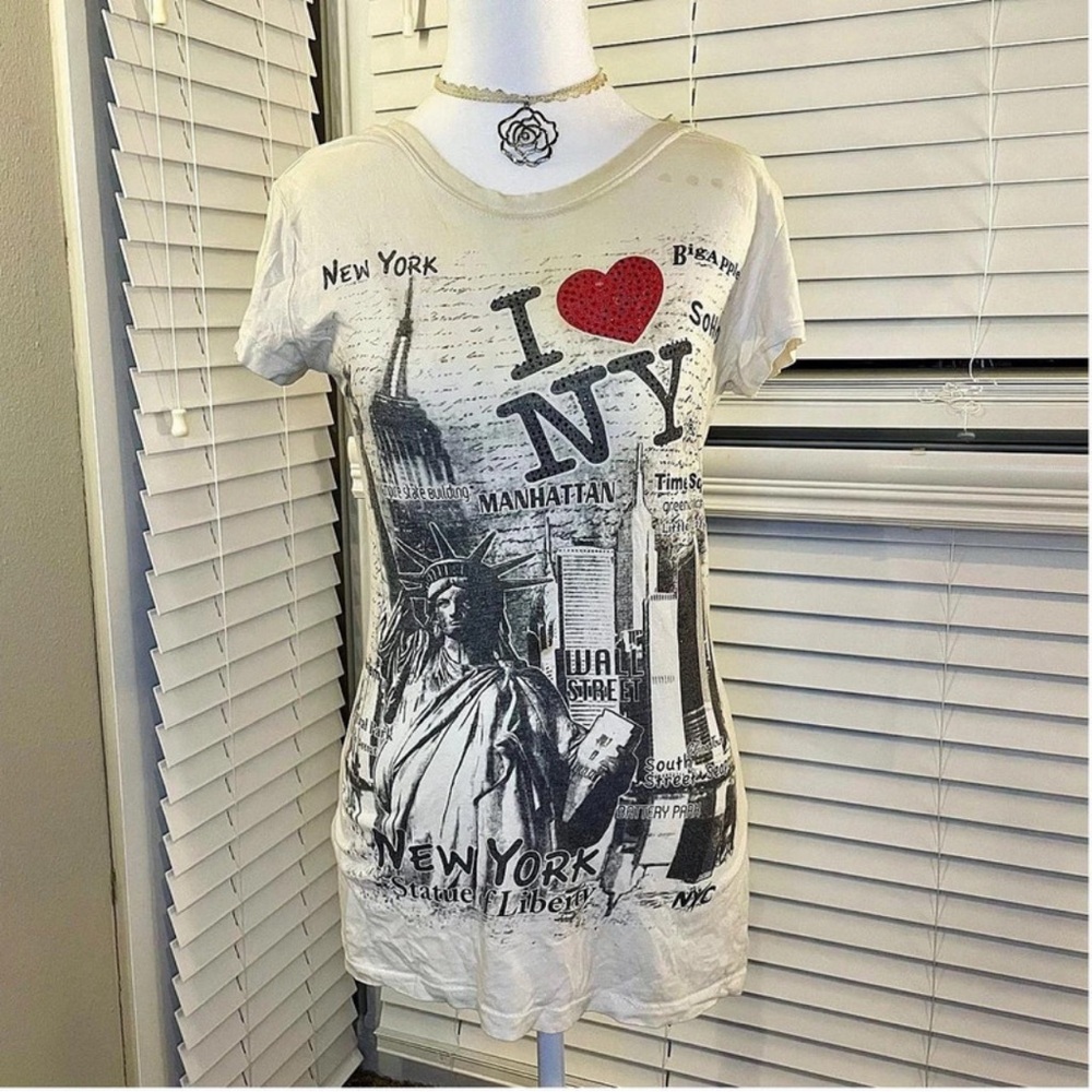 I Love NY Graphic Camisole - Cream